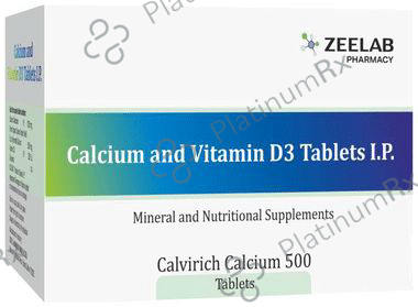 Calvirich Calcium 500 Tablet 15s | Uses, Price & Substitutes