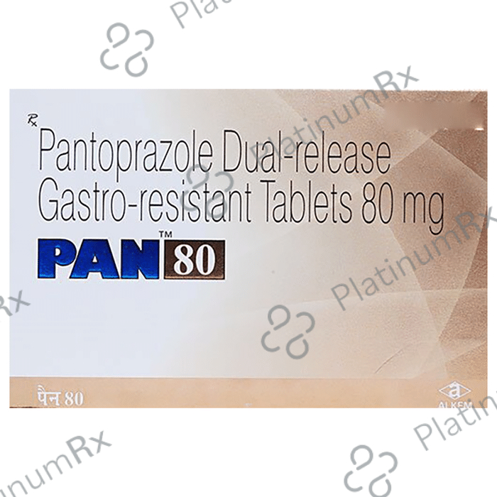 PAN 80mg Tablet DR 15s: View Uses, Side Effects, Price and Substitute ...