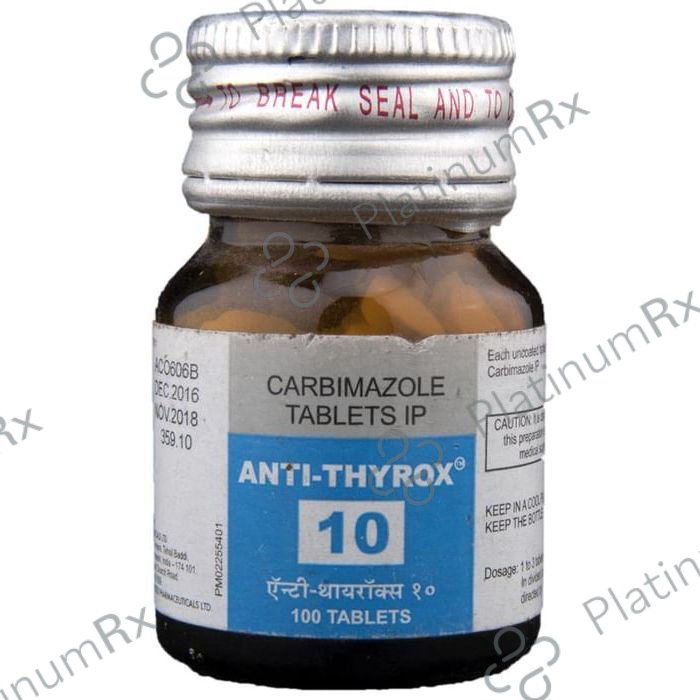 Anti Thyrox 10mg Tablet 100s | Uses, Price & Substitutes
