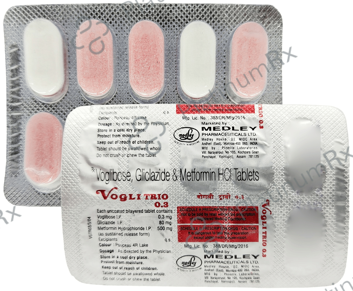 Vogli Trio 0.3 Tablet SR 10s: View Uses, Side Effects, Price and ...