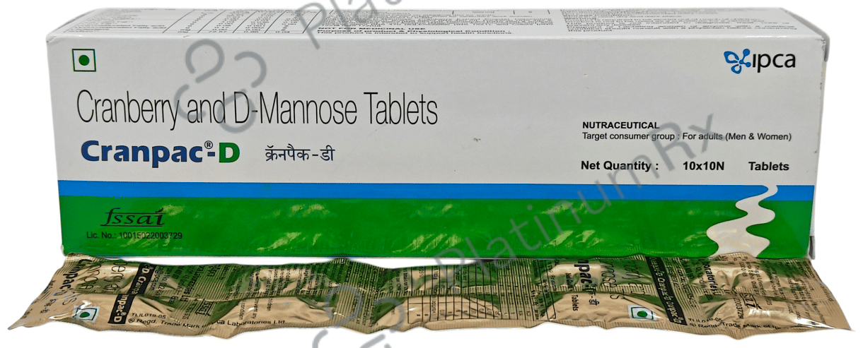 Buy Cranpac D 600/300mg Tablet 10s Online: Uses, Side Effects and Price ...