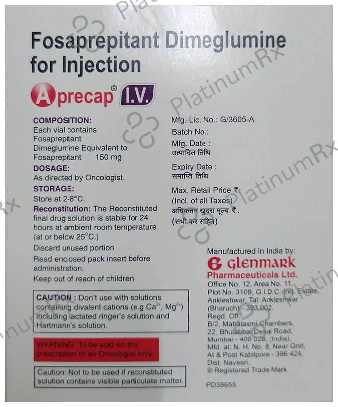 Aprecap 150mg Injection 1s - Save 43% on Substitute Medicine